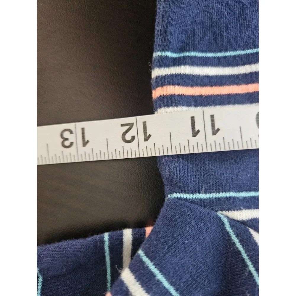Carter's Baby Hoodie 9M Navy‎ Striped Zip Up Sweatshirt Cotton Blend